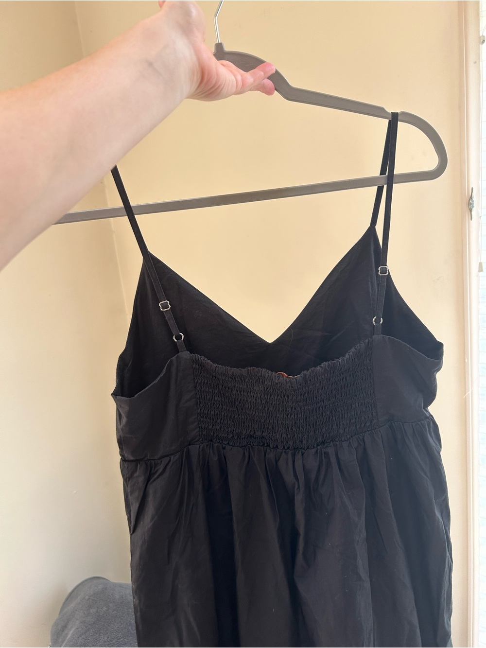 Quince Black V-Neck Spaghetti Strap Maxi Dress - Picture 5 of 7